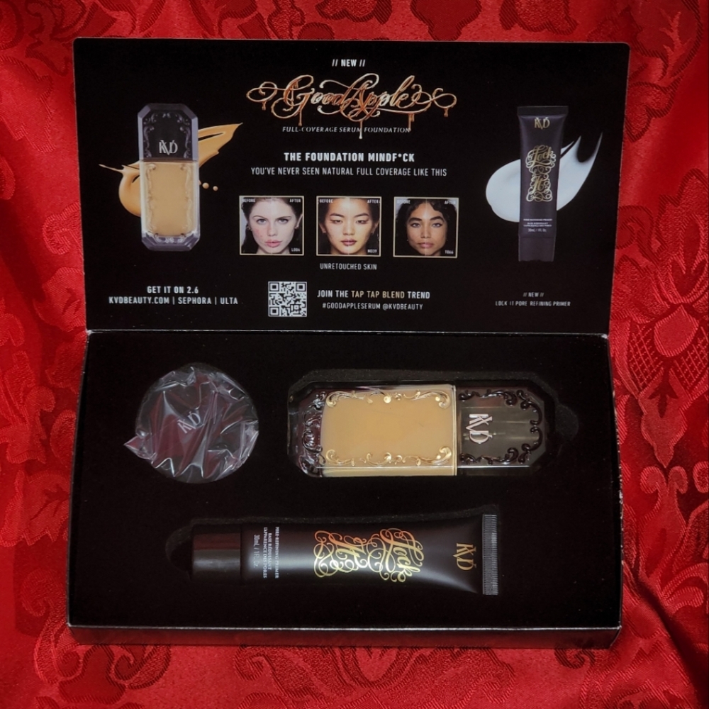 KVD Good Apple Liquid Foundation & Lock it Primer PR Box